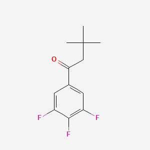 molecular formula C12H13F3O B1324662 3,3-Dimethyl-3',4',5'-trifluorobutyrophenone CAS No. 898765-00-9