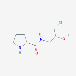molecular formula C8H15ClN2O2 B13246624 N-(3-Chloro-2-hydroxypropyl)pyrrolidine-2-carboxamide 