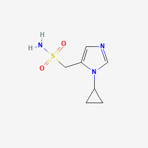 molecular formula C7H11N3O2S B13246628 (1-Cyclopropyl-1H-imidazol-5-yl)methanesulfonamide 