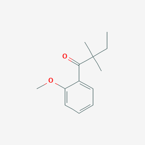 molecular formula C13H18O2 B1324665 2,2-二甲基-2'-甲氧基丁酰苯酮 CAS No. 898765-04-3