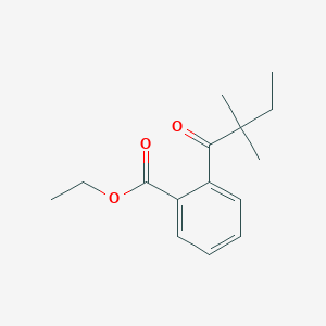 molecular formula C15H20O3 B1324668 Ethyl 2-(2,2-dimethylbutanoyl)benzoate CAS No. 898765-19-0