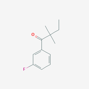 molecular formula C12H15FO B1324673 2,2-二甲基-3'-氟丁酮 CAS No. 898765-46-3