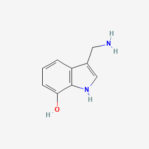 molecular formula C9H10N2O B13246733 3-(Aminomethyl)-1H-indol-7-ol 