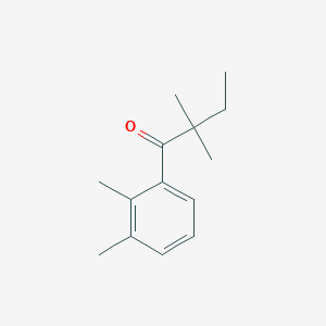 molecular formula C14H20O B1324675 2',2,2,3'-Tetramethylbutyrophenone CAS No. 898765-52-1