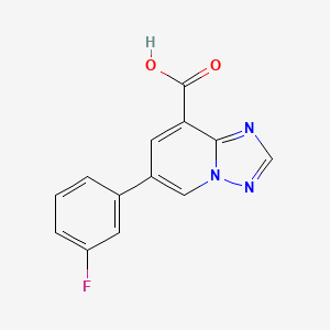 molecular formula C13H8FN3O2 B13246751 6-(3-Fluorophenyl)-[1,2,4]triazolo[1,5-a]pyridine-8-carboxylic acid 