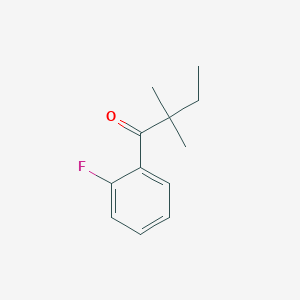 molecular formula C12H15FO B1324684 2,2-Dimethyl-2'-fluorobutyrophenone CAS No. 898765-76-9