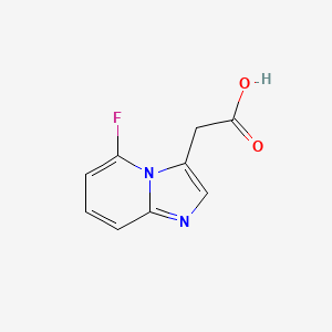 molecular formula C9H7FN2O2 B13246849 2-{5-Fluoroimidazo[1,2-a]pyridin-3-yl}acetic acid 