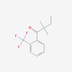 molecular formula C13H15F3O B1324685 2,2-Dimethyl-2'-trifluoromethylbutyrophenone CAS No. 898765-78-1