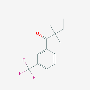 molecular formula C13H15F3O B1324686 2,2-Dimethyl-3'-trifluoromethylbutyrophenone CAS No. 898765-80-5