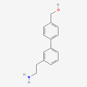 molecular formula C15H17NO B13246864 (4-[3-(2-Aminoethyl)phenyl]phenyl)methanol 