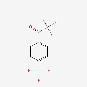molecular formula C13H15F3O B1324687 2,2-Dimethyl-4'-trifluoromethylbutyrophenone CAS No. 898765-82-7