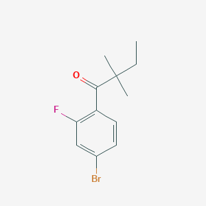 molecular formula C12H14BrFO B1324688 4'-Bromo-2,2-dimethyl-2'-fluorobutyrophenone CAS No. 898765-84-9
