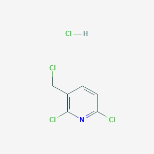 molecular formula C6H5Cl4N B13246903 2,6-Dichloro-3-(chloromethyl)pyridine hydrochloride 