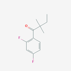 molecular formula C12H14F2O B1324692 2',4'-Difluoro-2,2-dimethylbutyrophenone CAS No. 898766-02-4