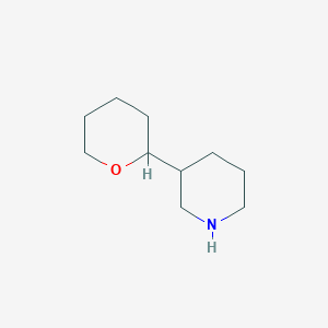 molecular formula C10H19NO B13246933 3-(Oxan-2-yl)piperidine 