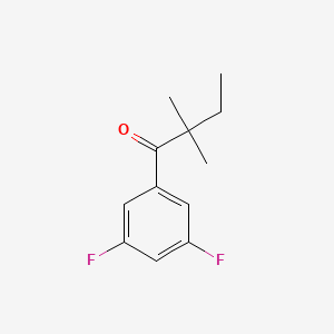 molecular formula C12H14F2O B1324694 3',5'-Difluoro-2,2-dimethylbutyrophenone CAS No. 898766-06-8