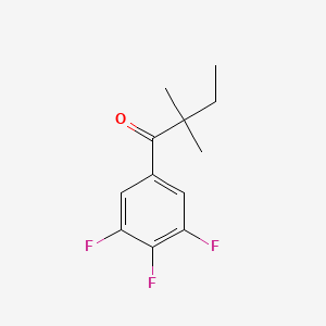 molecular formula C12H13F3O B1324695 2,2-Dimethyl-3',4',5'-trifluorobutyrophenone CAS No. 898766-08-0