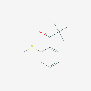 molecular formula C12H16OS B1324699 2,2-Dimethyl-2'-thiomethylpropiophenone CAS No. 507272-92-6