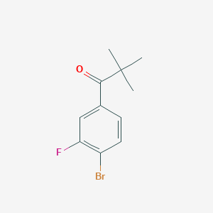 molecular formula C11H12BrFO B1324702 1-(4-Bromo-3-fluorophenyl)-2,2-dimethylpropan-1-one CAS No. 898766-27-3