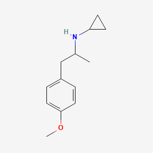 molecular formula C13H19NO B13247029 N-[1-(4-methoxyphenyl)propan-2-yl]cyclopropanamine 