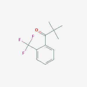 molecular formula C12H13F3O B1324705 2,2-Dimethyl-2'-trifluoromethylpropiophenone CAS No. 898766-36-4
