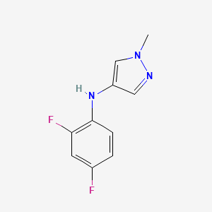 molecular formula C10H9F2N3 B13247060 N-(2,4-Difluorophenyl)-1-methyl-1H-pyrazol-4-amine 