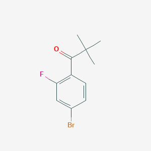 molecular formula C11H12BrFO B1324707 1-(4-Bromo-2-fluorophenyl)-2,2-dimethylpropan-1-one CAS No. 898766-42-2
