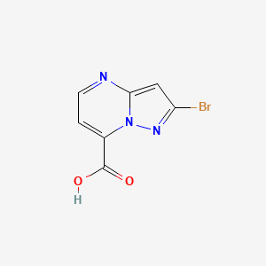 molecular formula C7H4BrN3O2 B13247071 2-Bromopyrazolo[1,5-a]pyrimidine-7-carboxylic acid 