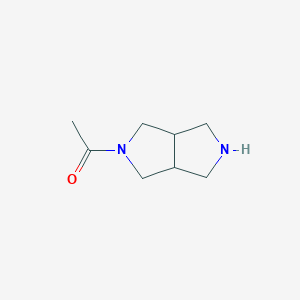 molecular formula C8H14N2O B13247095 1-{Octahydropyrrolo[3,4-c]pyrrol-2-yl}ethan-1-one 