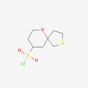 molecular formula C8H13ClO3S2 B13247101 6-Oxa-2-thiaspiro[4.5]decane-9-sulfonyl chloride 