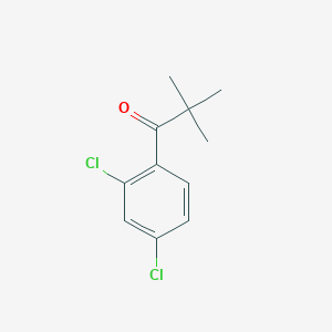 molecular formula C11H12Cl2O B1324711 2',4'-二氯-2,2-二甲基丙基苯酮 CAS No. 898766-57-9