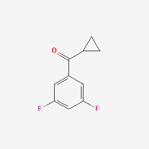 molecular formula C10H8F2O B1324716 环丙基 3,5-二氟苯基酮 CAS No. 898790-34-6