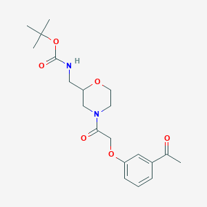 molecular formula C20H28N2O6 B13247178 tert-Butyl N-({4-[2-(3-acetylphenoxy)acetyl]morpholin-2-yl}methyl)carbamate 