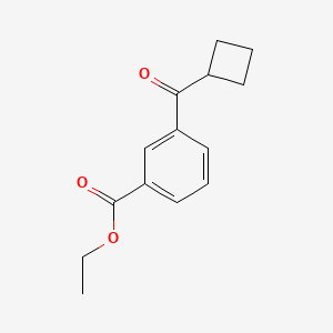 molecular formula C14H16O3 B1324723 3-carboethoxyphenyl cyclobutyl ketone CAS No. 898790-54-0