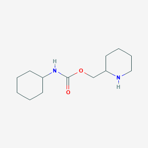 molecular formula C13H24N2O2 B13247268 Piperidin-2-ylmethyl N-cyclohexylcarbamate 