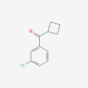 molecular formula C11H11ClO B1324727 3-Chlorophenyl cyclobutyl ketone CAS No. 898790-62-0