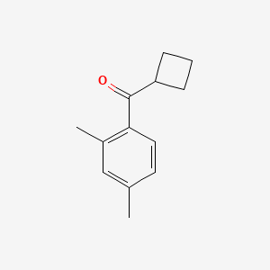 molecular formula C13H16O B1324730 Cyclobutyl 2,4-dimethylphenyl ketone CAS No. 898790-68-6