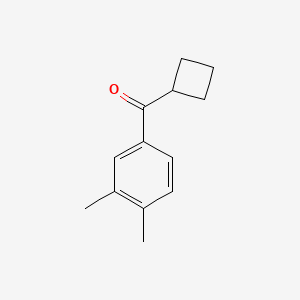 molecular formula C13H16O B1324733 环丁基3,4-二甲基苯甲酮 CAS No. 898790-76-6