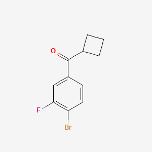 molecular formula C11H10BrFO B1324735 4-Bromo-3-fluorophenyl cyclobutyl ketone CAS No. 898790-82-4