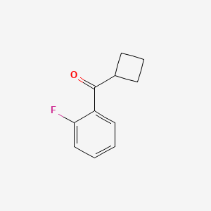 molecular formula C11H11FO B1324739 2-氟苯基环丁酮 CAS No. 898790-94-8