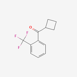 molecular formula C12H11F3O B1324740 Cyclobutyl 2-trifluoromethylphenyl ketone CAS No. 53342-41-9