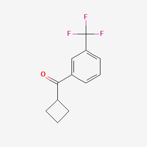 molecular formula C12H11F3O B1324741 Cyclobutyl 3-trifluoromethylphenyl ketone CAS No. 898790-97-1