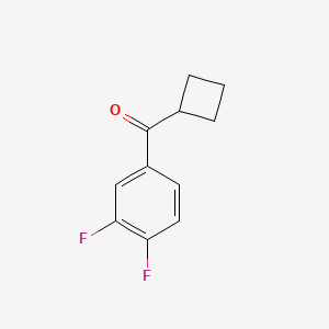 molecular formula C11H10F2O B1324748 环丁基 3,4-二氟苯甲酮 CAS No. 898791-28-1