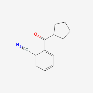 molecular formula C13H13NO B1324751 2-Cyanophenyl cyclopentyl ketone CAS No. 898791-34-9