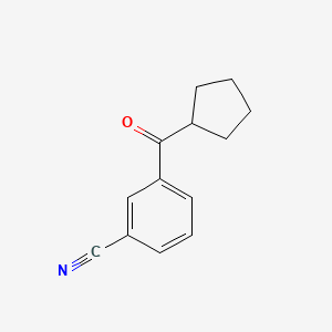 molecular formula C13H13NO B1324752 3-Cyanophenyl cyclopentyl ketone CAS No. 898791-36-1