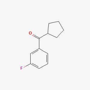 molecular formula C12H13FO B1324754 Cyclopentyl 3-fluorophenyl ketone CAS No. 898791-46-3