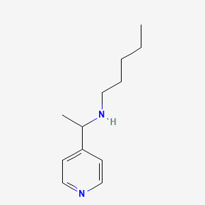 molecular formula C12H20N2 B13247544 Pentyl[1-(pyridin-4-YL)ethyl]amine 