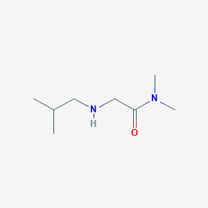 molecular formula C8H18N2O B13247552 N,N-Dimethyl-2-[(2-methylpropyl)amino]acetamide 