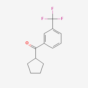 molecular formula C13H13F3O B1324758 Cyclopentyl 3-trifluoromethylphenyl ketone CAS No. 898791-66-7