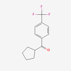 molecular formula C13H13F3O B1324759 Cyclopentyl 4-trifluoromethylphenyl ketone CAS No. 578027-07-3